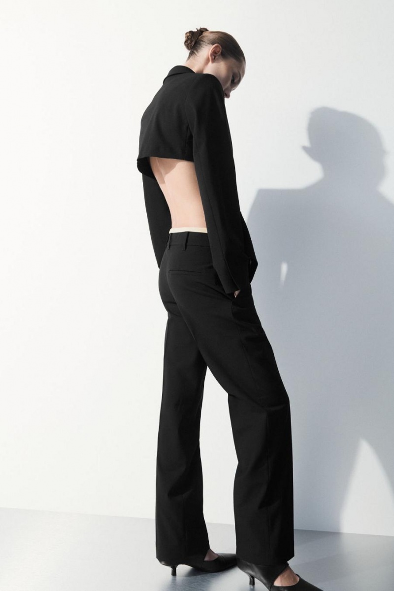 COS The Deconstructed Blézer Női Fekete | NDP-402819