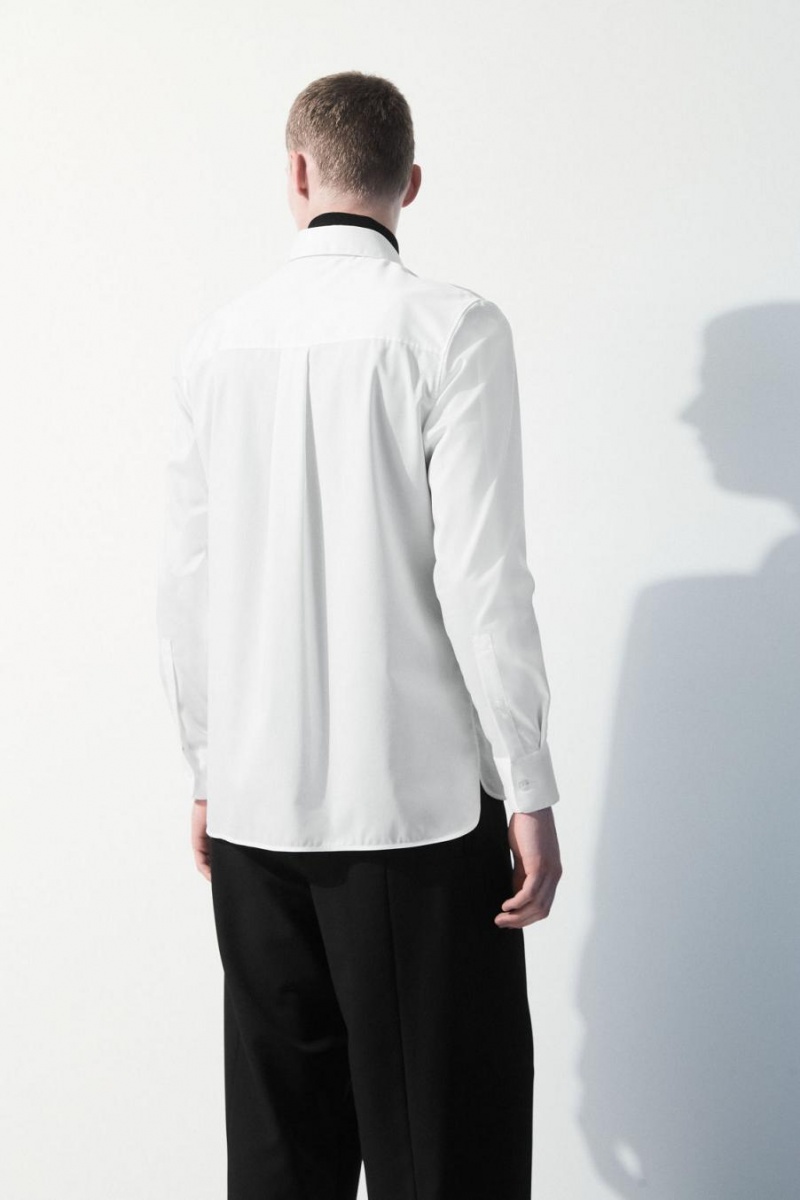 COS The Essential Tailored Ing Férfi Fehér | QYU-758236