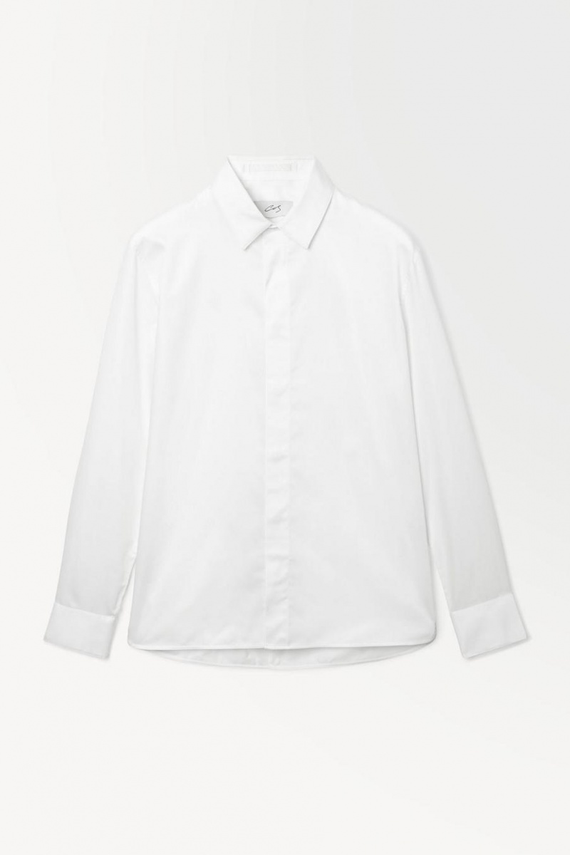 COS The Essential Tailored Ing Férfi Fehér | QYU-758236