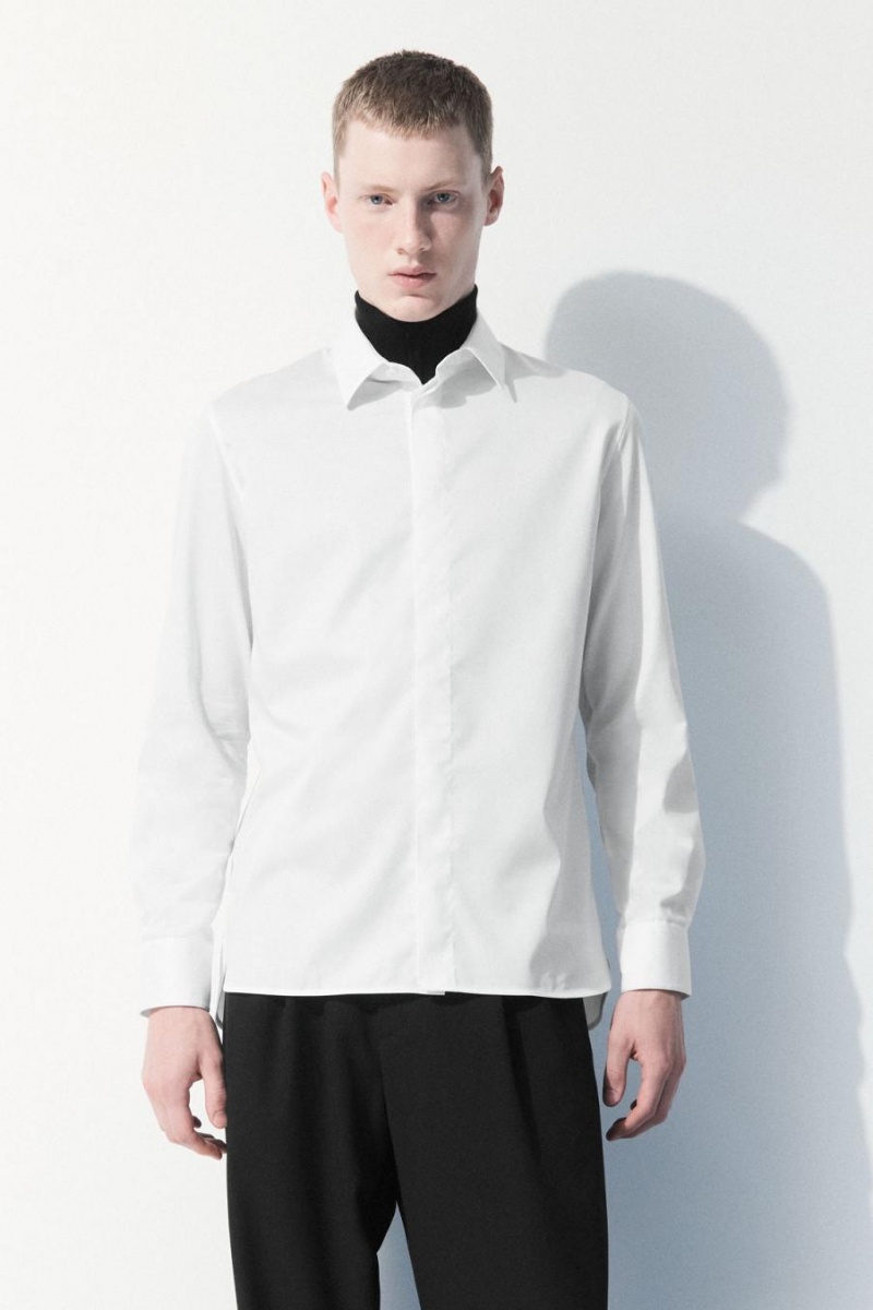 COS The Essential Tailored Ing Férfi Fehér | QYU-758236