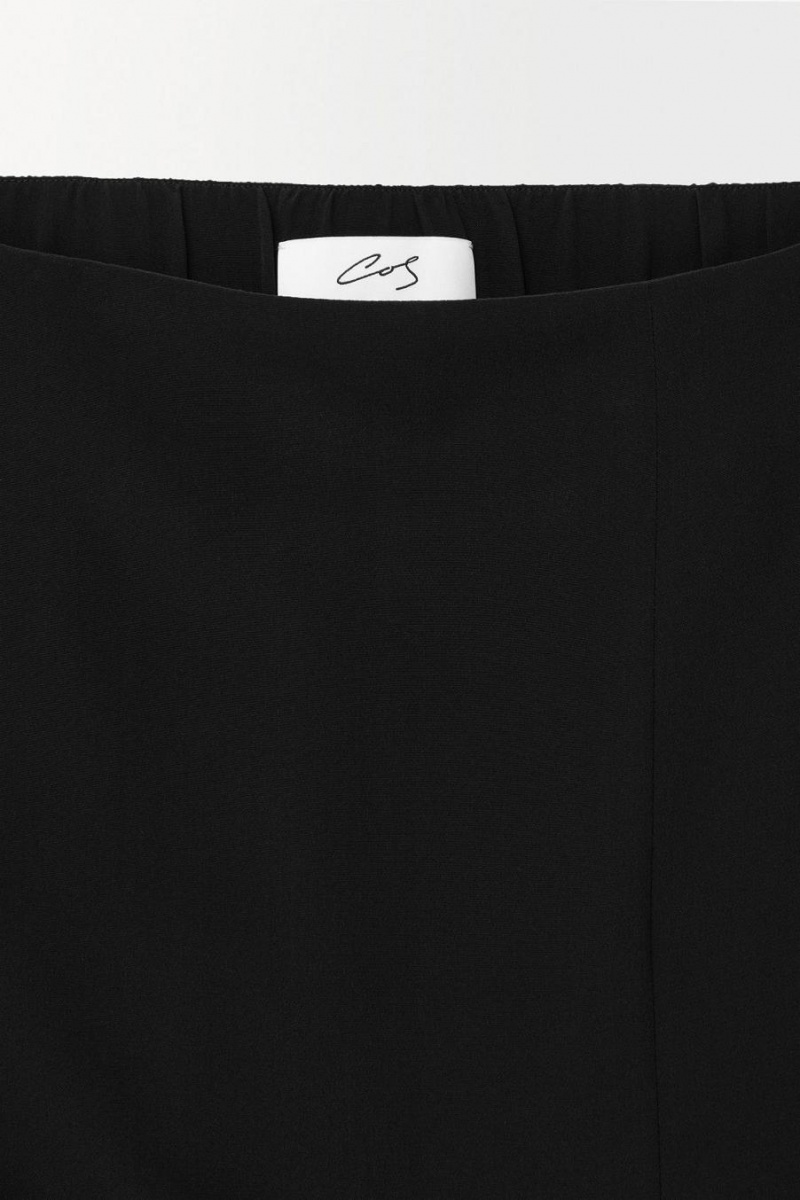 COS The Flared Silk Maxi Szoknya Női Fekete | DST-247086
