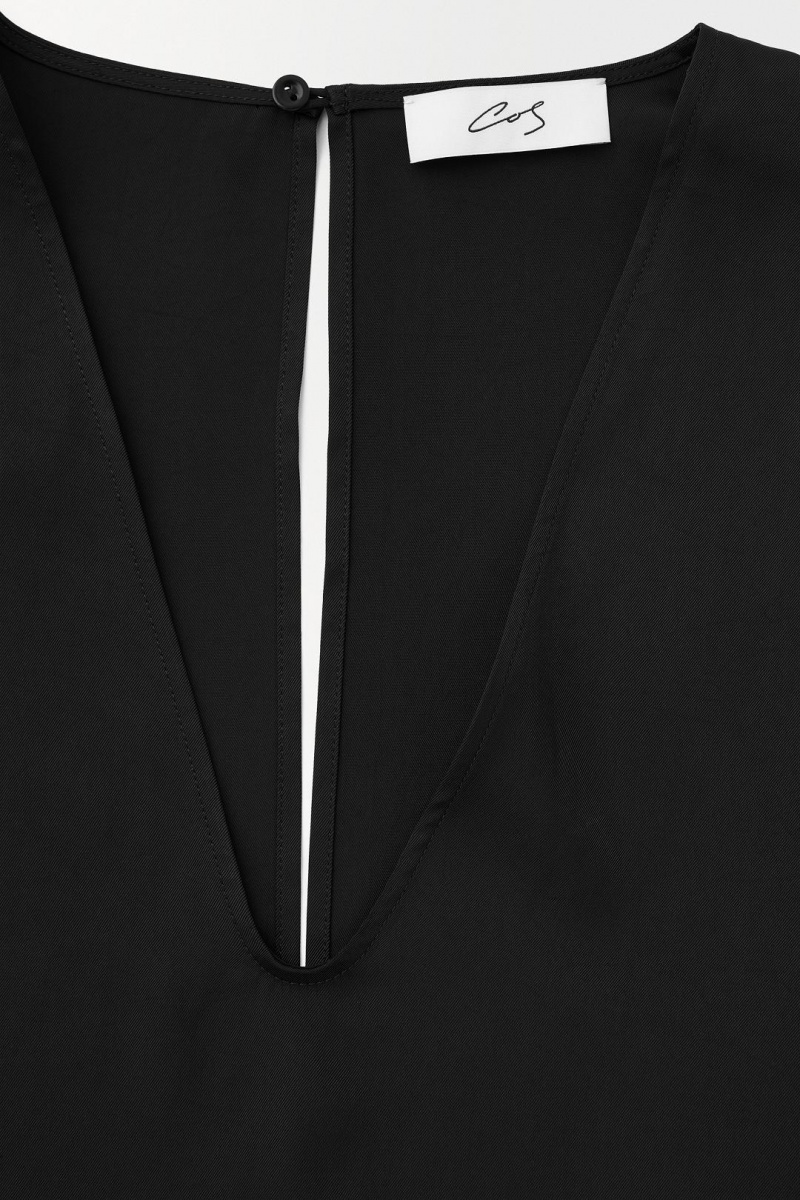 COS The Fluid Jumpsuit Női Fekete | WUX-365910