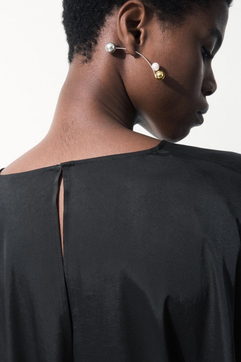 COS The Fluid Jumpsuit Női Fekete | ZNI-237580