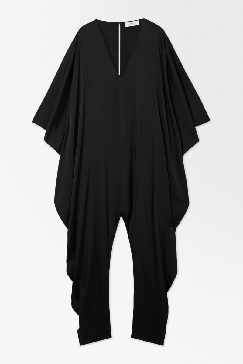 COS The Fluid Jumpsuit Női Fekete | ZNI-237580