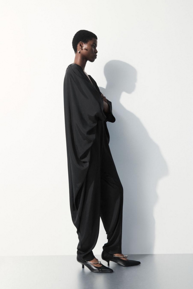 COS The Fluid Jumpsuit Női Fekete | ZNI-237580