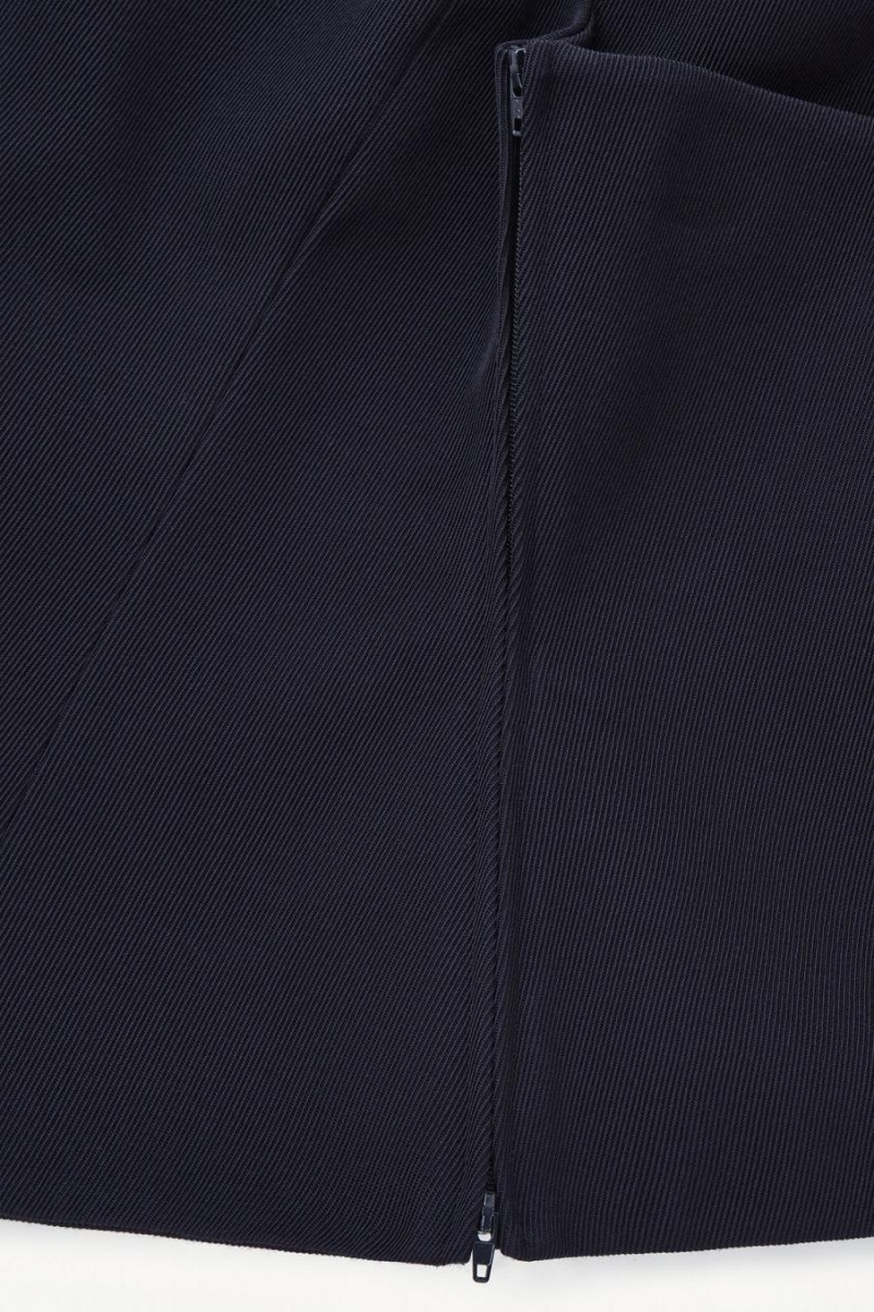 COS The Gyapjú Bandeau Felső Női Sötétkék | RDN-706498