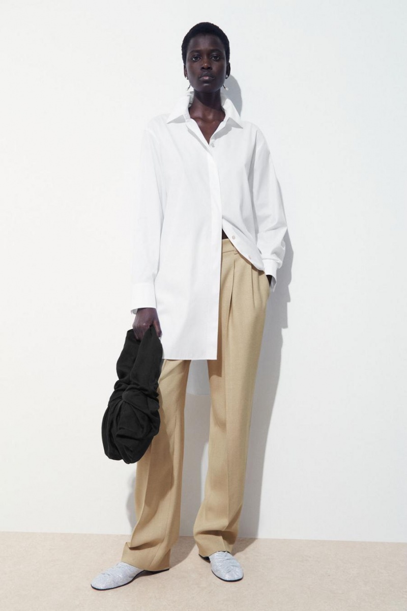 COS The Minimal Shirt Ruha Női Fehér | DKA-307461