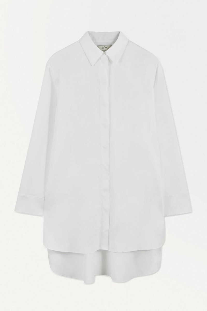 COS The Minimal Shirt Ruha Női Fehér | DKA-307461