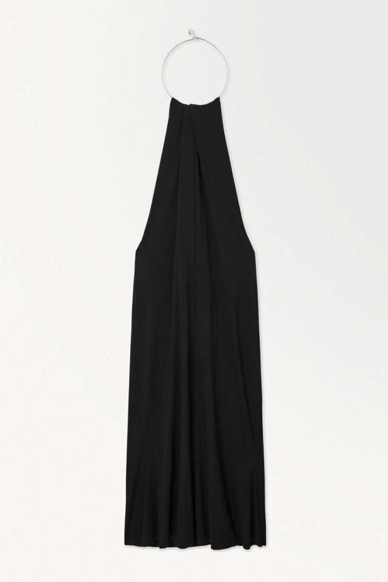 COS The Open-back Ruha Női Fekete | OWU-426893