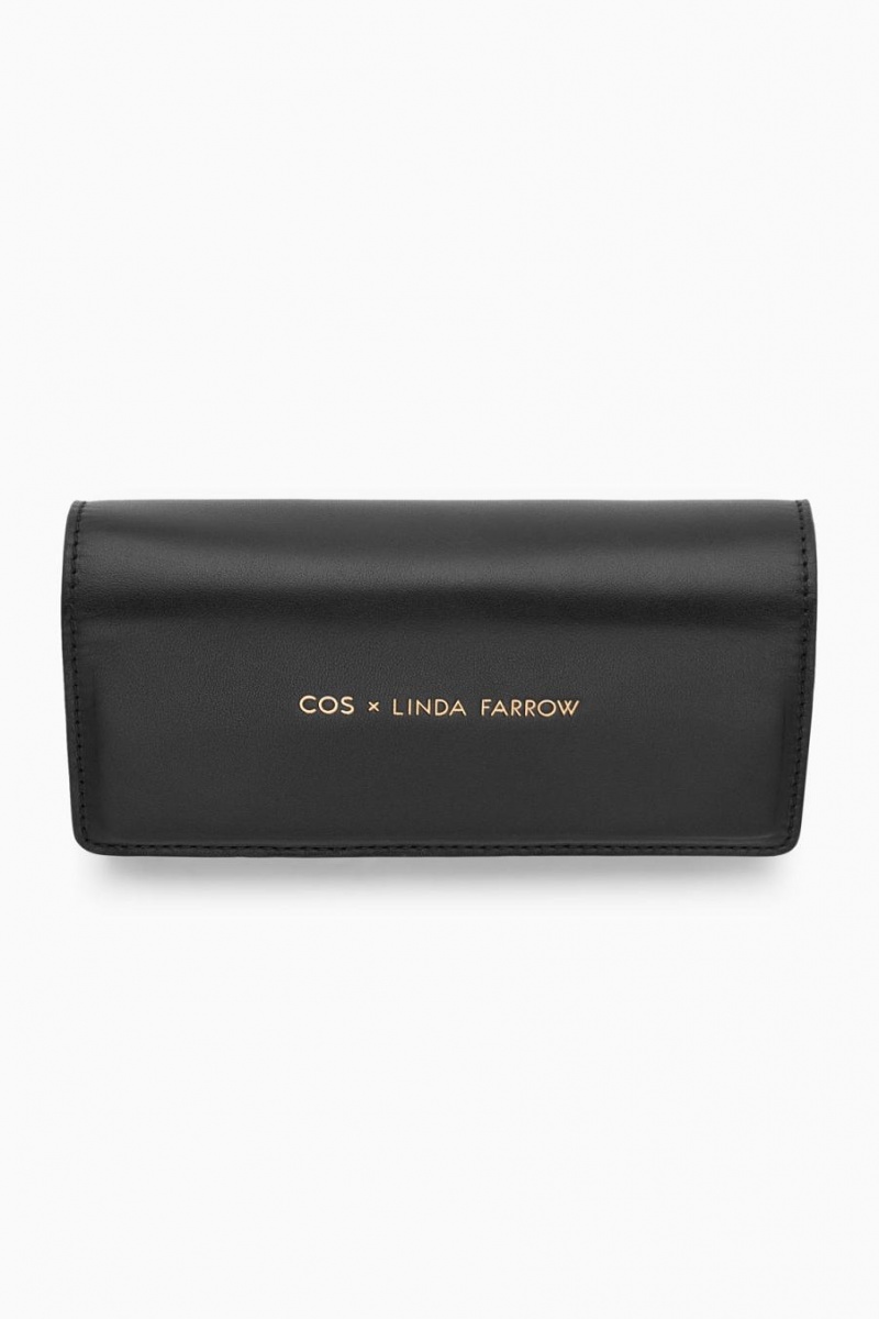 COS The Rectangle Acetate Napszemüvegek Női Fekete | UXS-219504