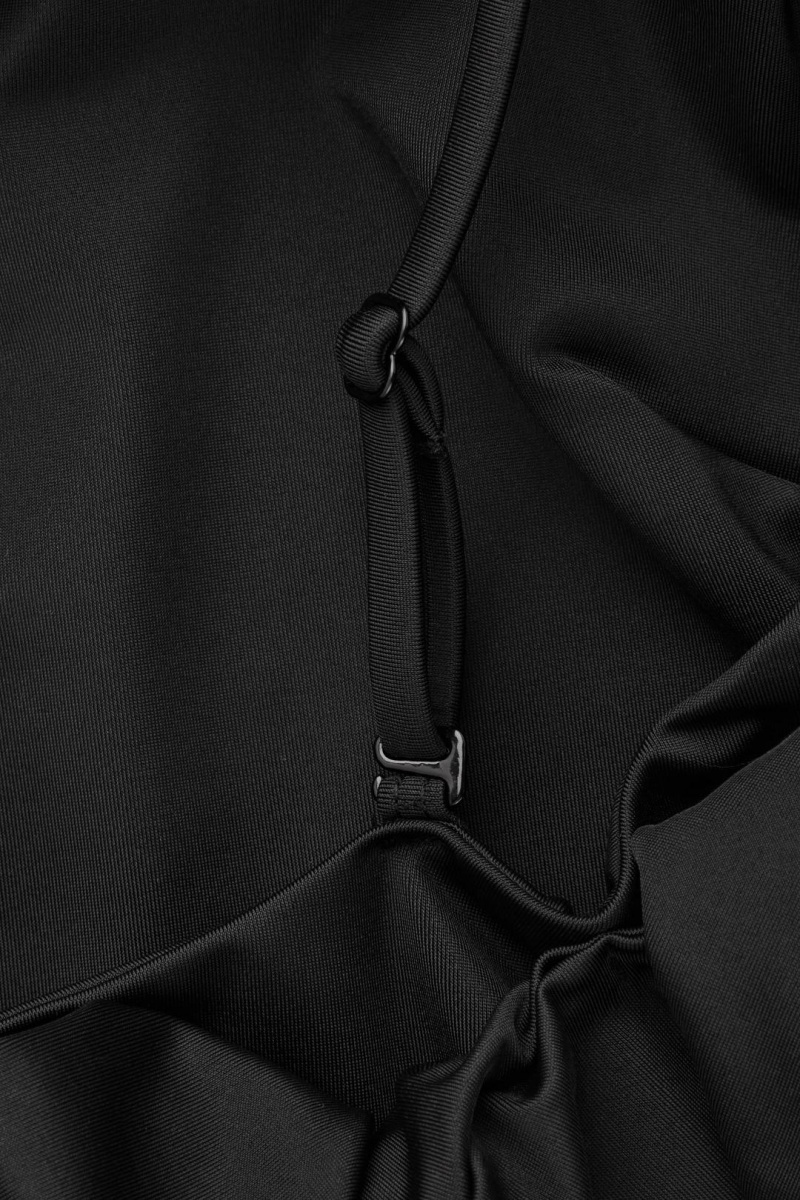 COS The Ruffled Swimsuit Úszóruhák Női Fekete | ULZ-540132