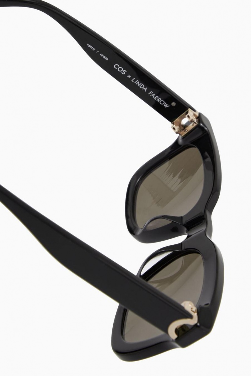 COS The Square Acetate Napszemüvegek Női Fekete | LIK-807342