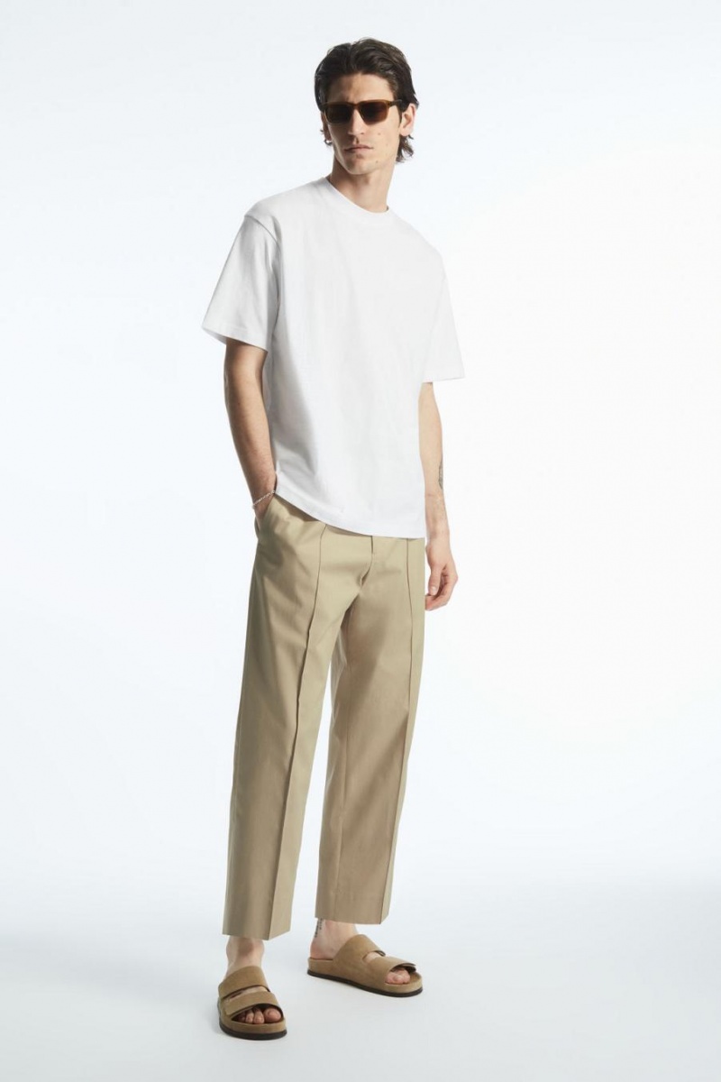 COS The Super Slouch Póló Férfi Fehér | WSX-185692