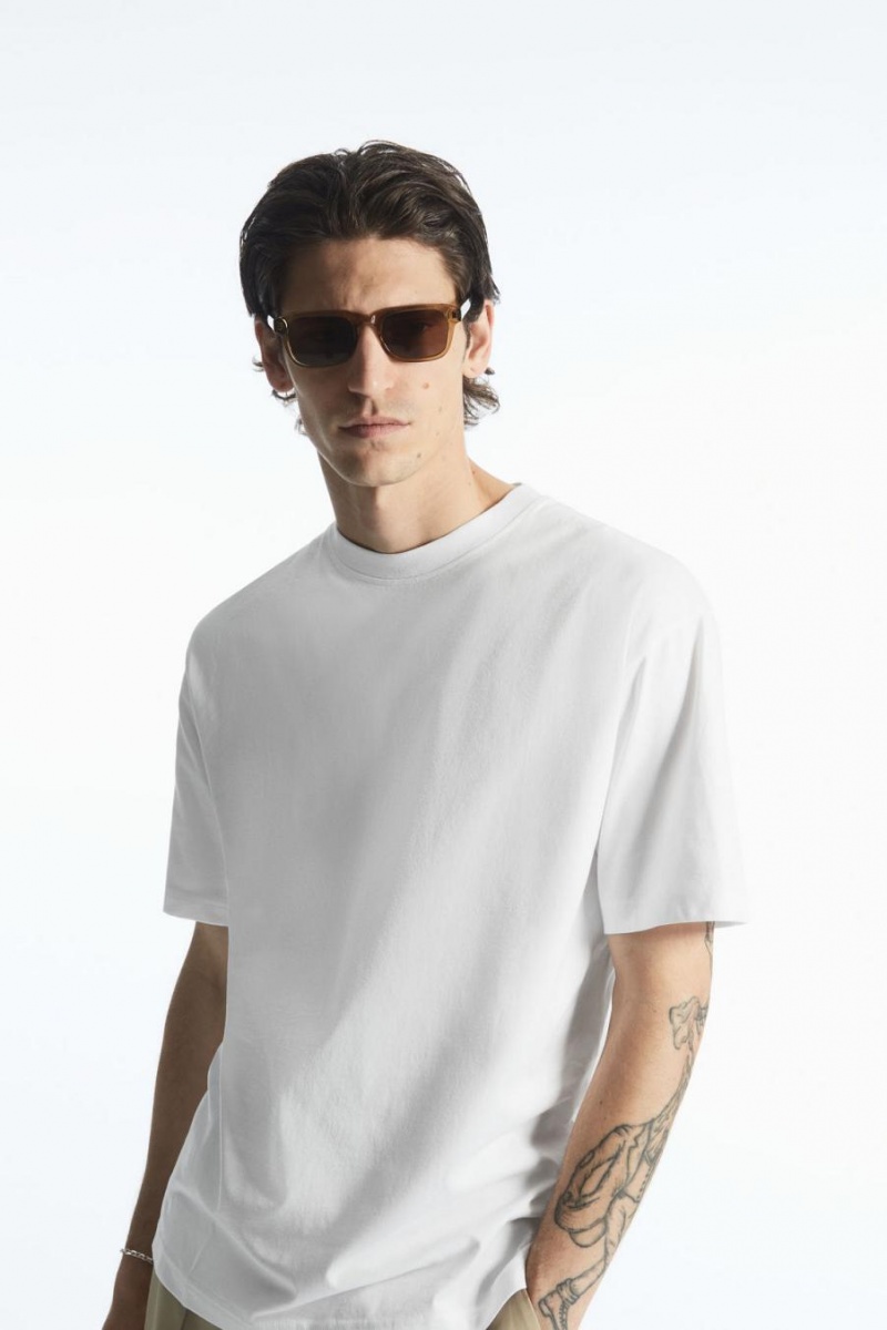 COS The Super Slouch Póló Férfi Fehér | WSX-185692