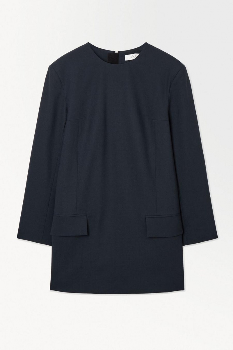 COS The Tailored Mini Ruha Női Sötéttürkiz | VJF-304827