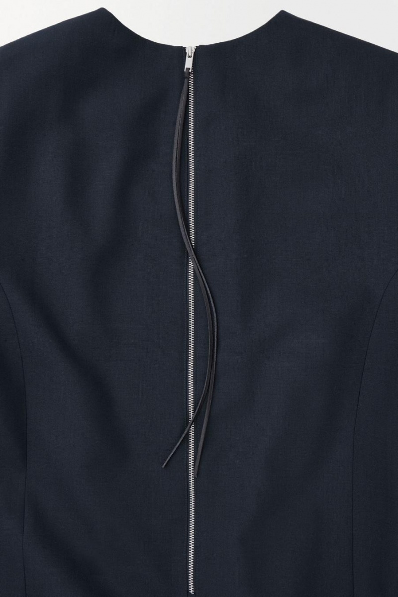 COS The Tailored Mini Ruha Női Sötéttürkiz | VJF-304827