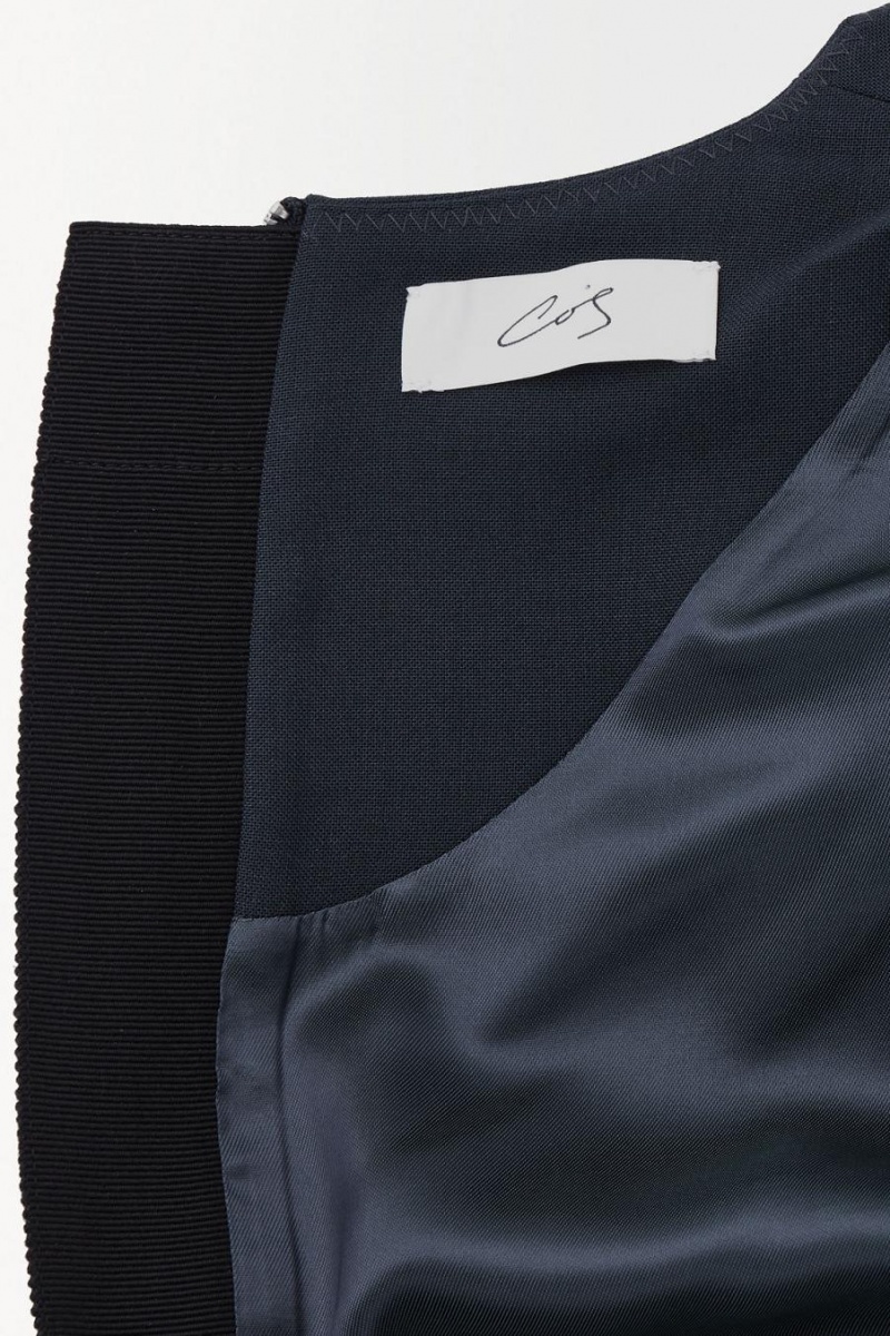 COS The Tailored Mini Ruha Női Sötéttürkiz | VJF-304827