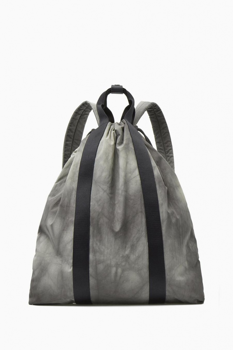 COS Tie-dye Print Drawstring - Nejlon Táska Férfi Szürke | HPC-920784