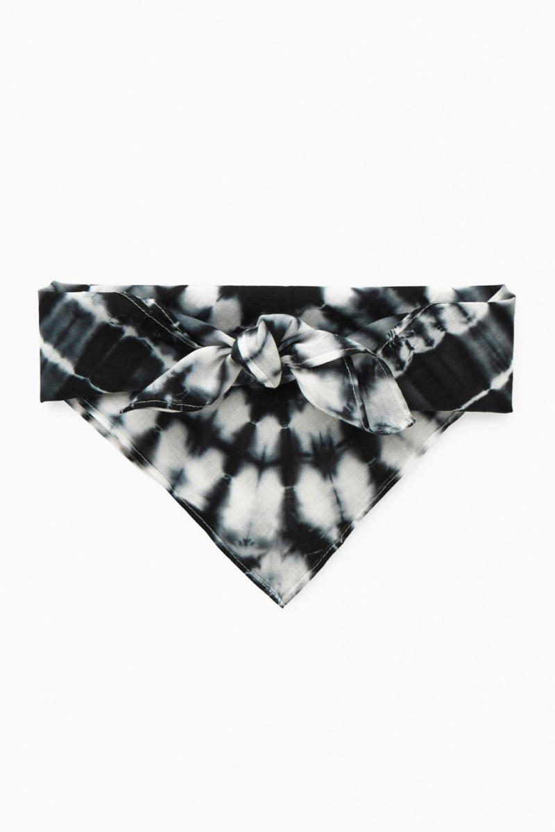 COS Tie-dye Print Neck Sál Férfi Sötétkék | RYD-182657