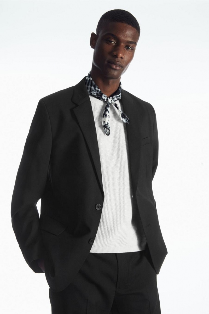 COS Tie-dye Print Neck Sál Férfi Sötétkék | RYD-182657