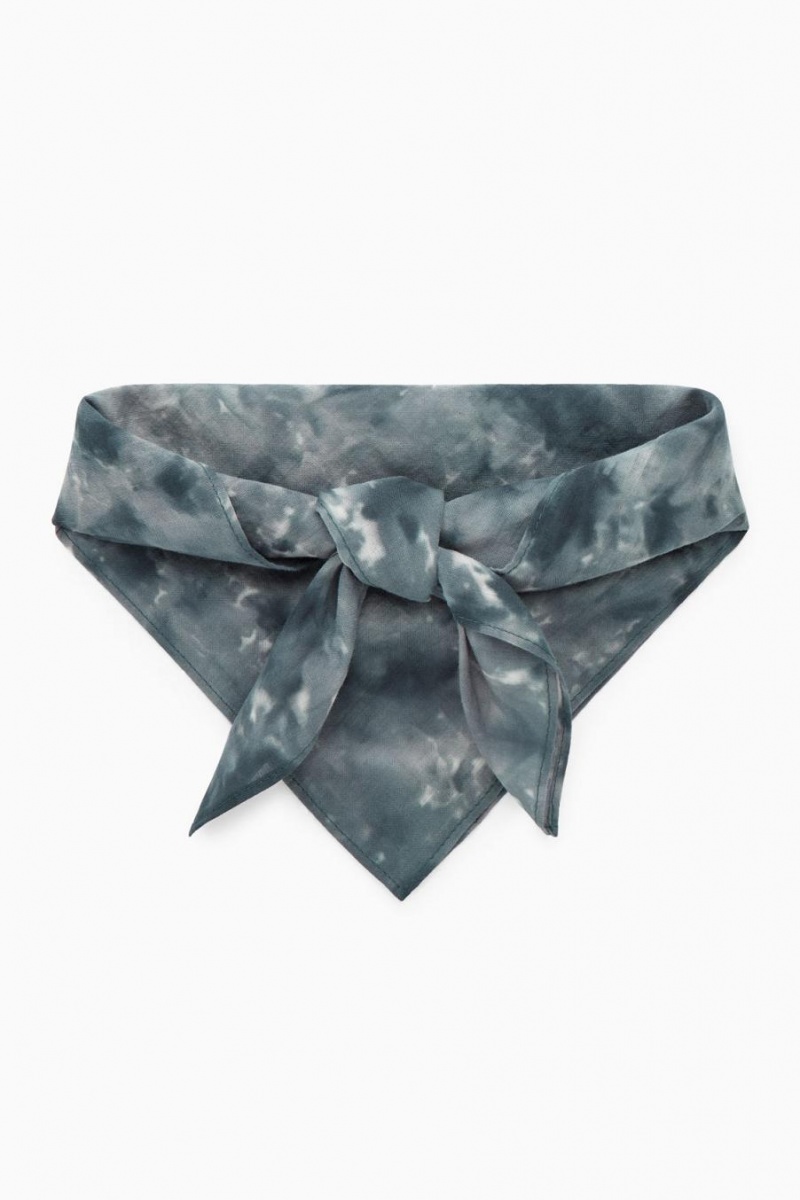 COS Tie-dye Print Neck Sál Férfi Szürke | ESA-357460