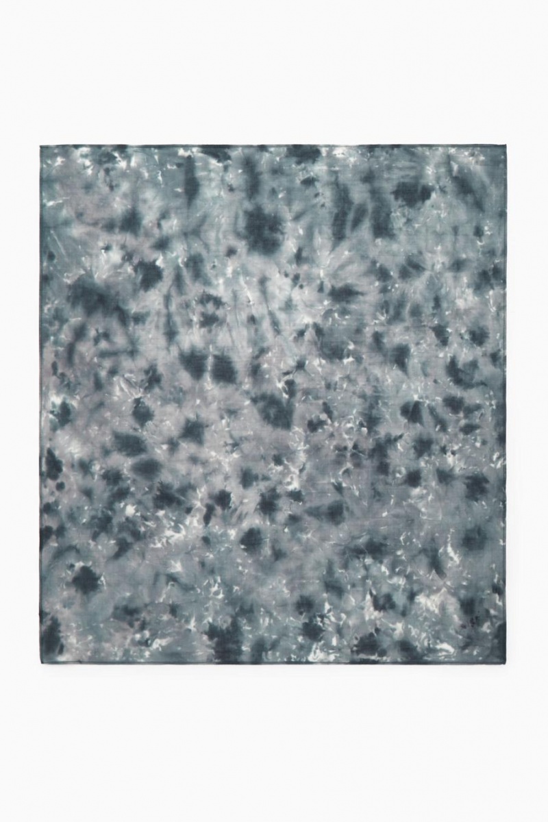 COS Tie-dye Print Neck Sál Férfi Szürke | ESA-357460