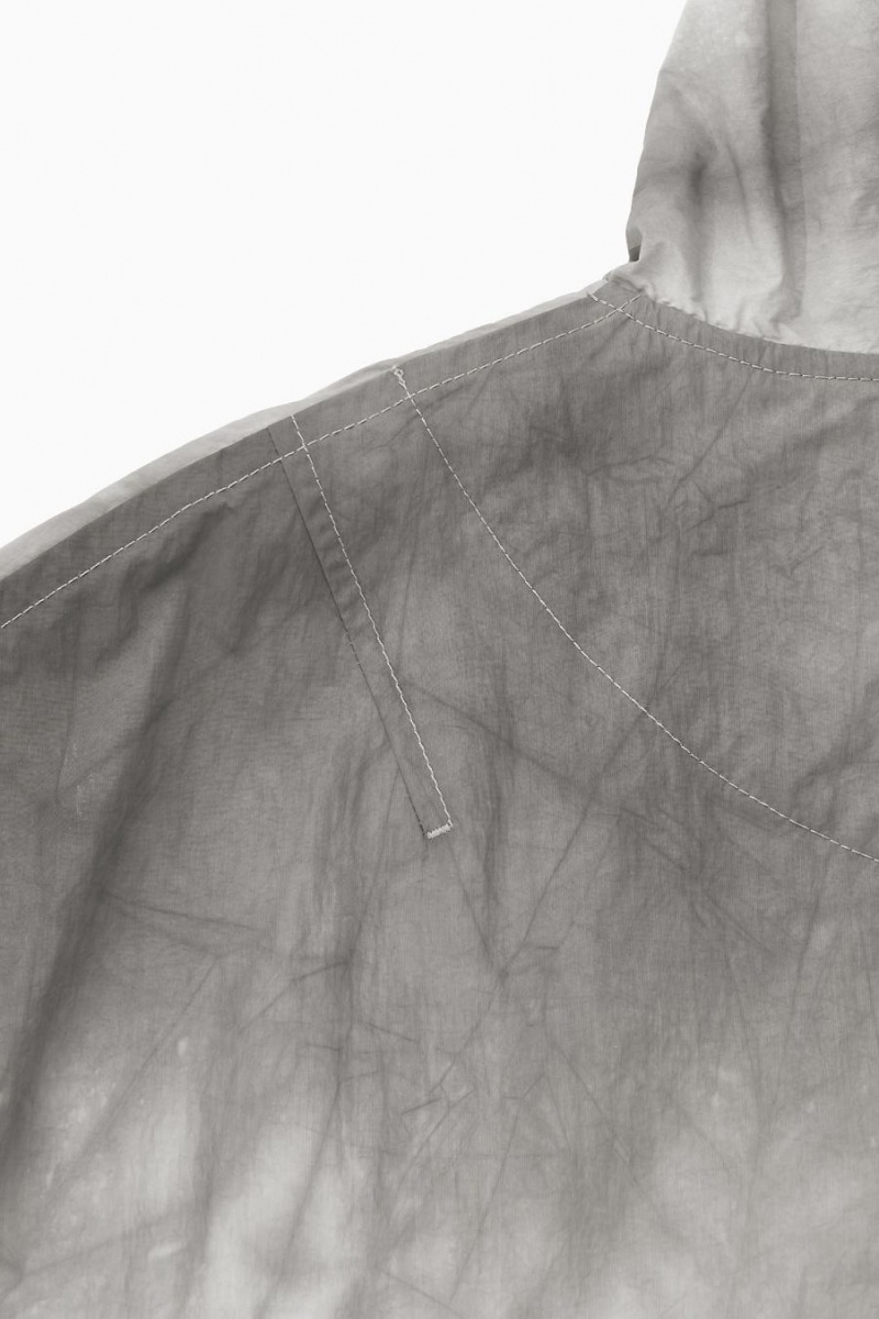 COS Tie-dye Print Packable Windbreaker Kabát Férfi Szürke | OFK-541273