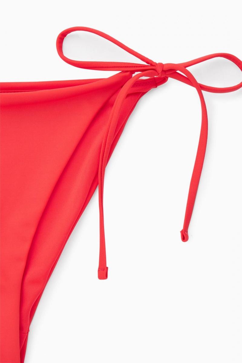 COS Tie-side Bikini Briefs Úszóruhák Női Piros | UJK-029381