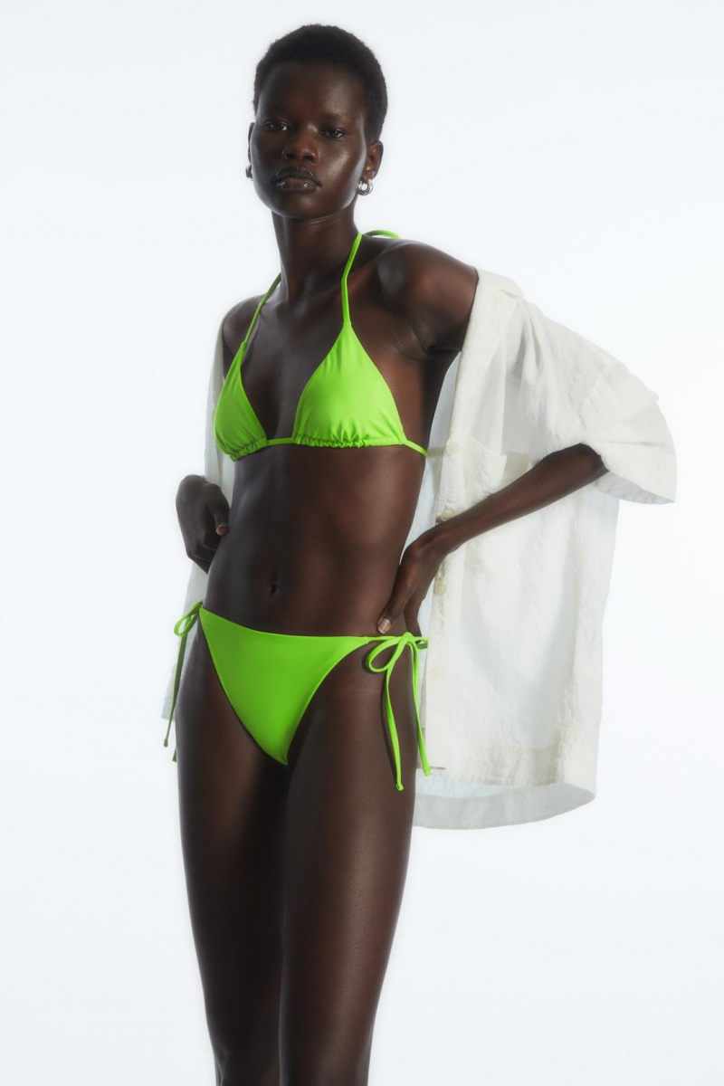 COS Tie-side Bikini Briefs Úszóruhák Női Világos Zöld | WBL-745038