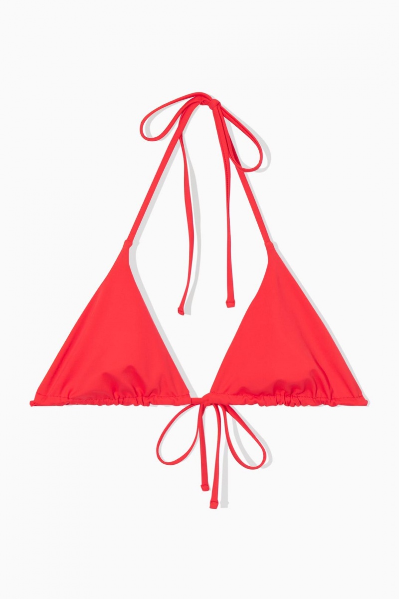 COS Triangle Bikini Top Úszóruhák Női Piros | DNP-468570