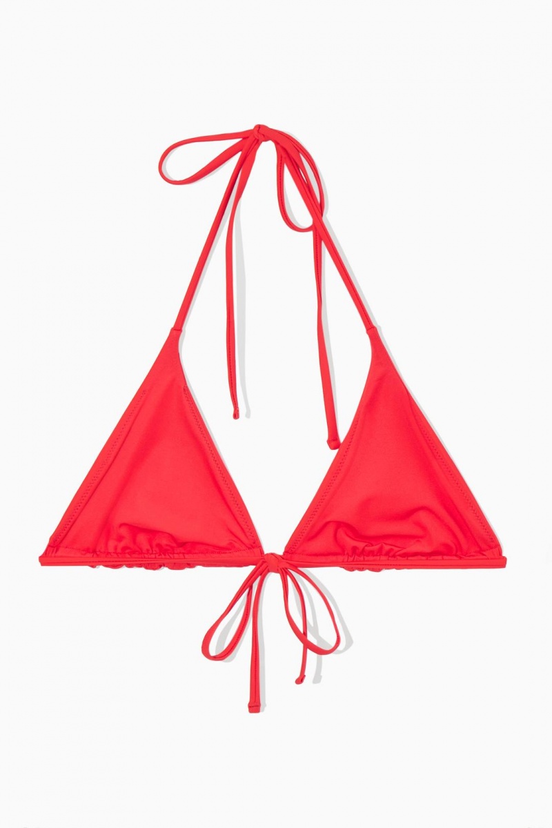 COS Triangle Bikini Top Úszóruhák Női Piros | DNP-468570