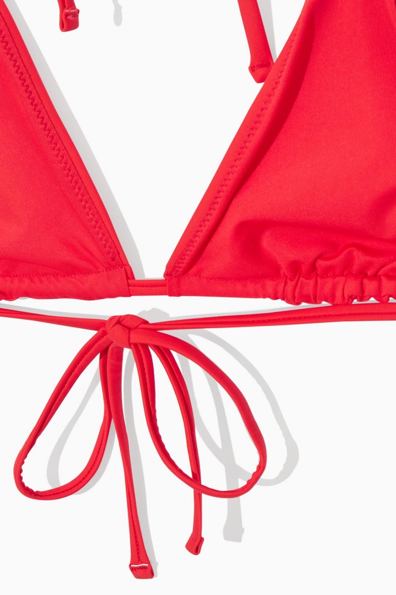 COS Triangle Bikini Top Úszóruhák Női Piros | DNP-468570