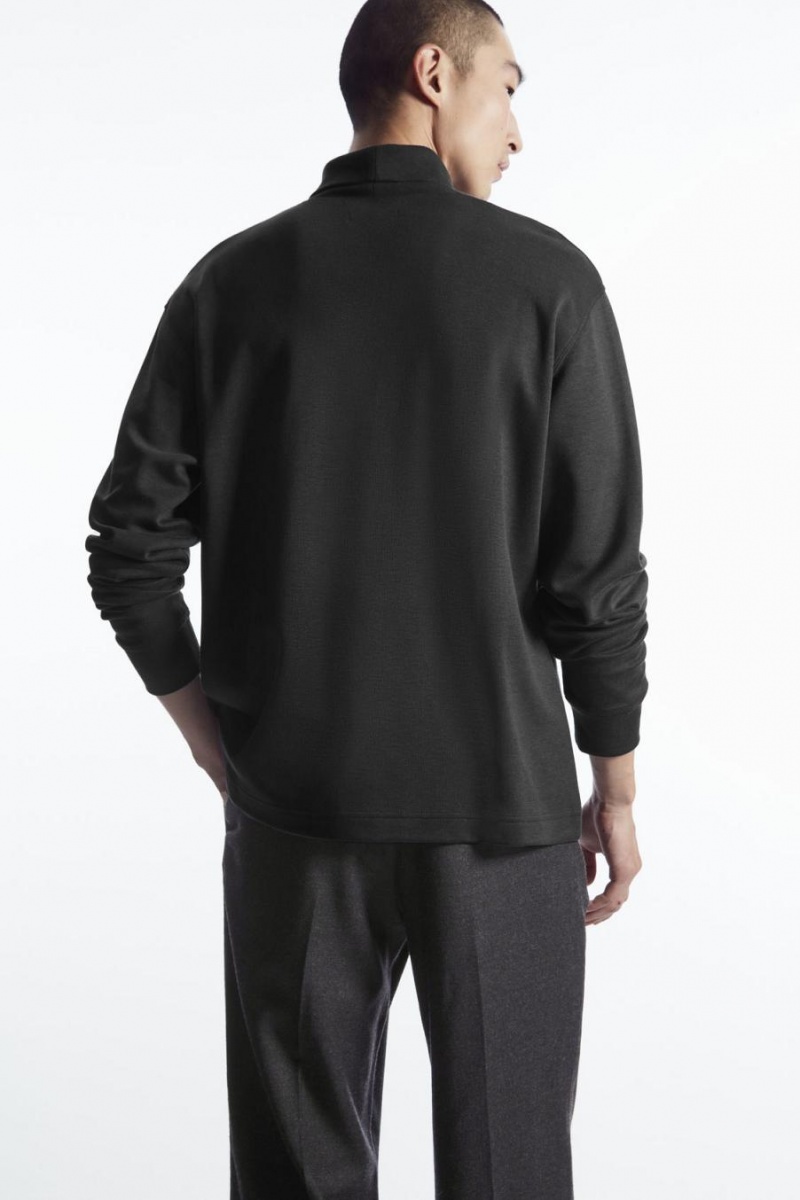 COS Turtleneck Pulóver Férfi Fekete | EJZ-153769
