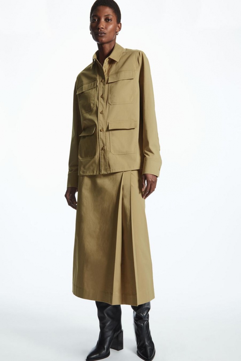 COS Twill Utility Ing Női Bézs | JRU-736012
