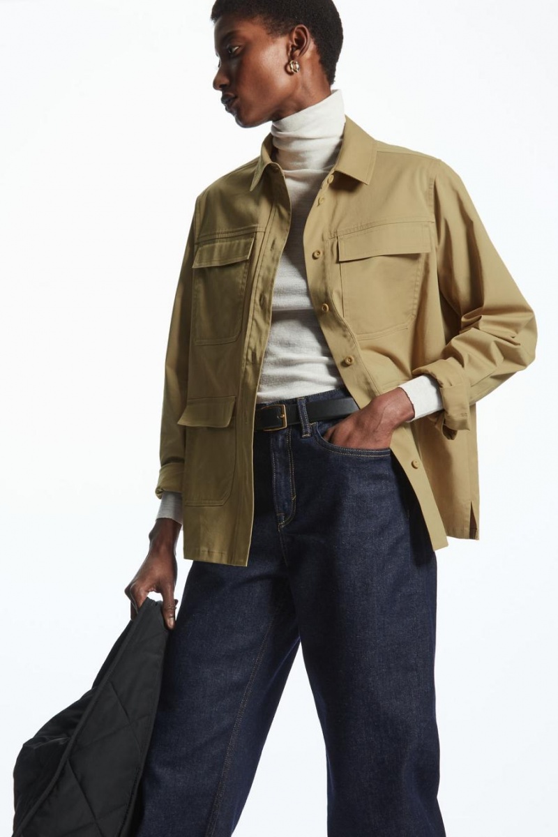 COS Twill Utility Ing Női Bézs | JRU-736012