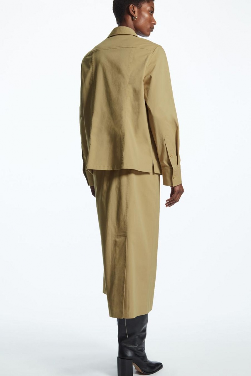 COS Twill Utility Ing Női Bézs | JRU-736012