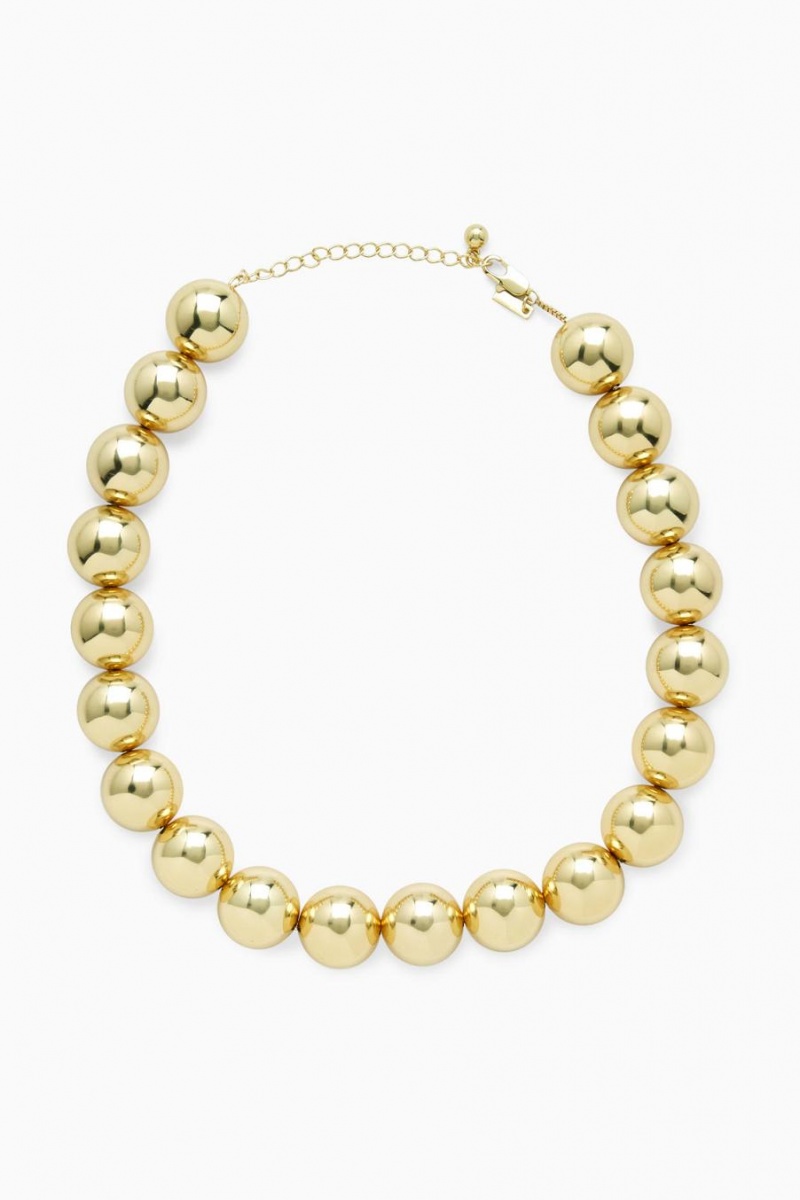 COS Vaskos Beaded Nyaklánc Női Arany | SIM-038527