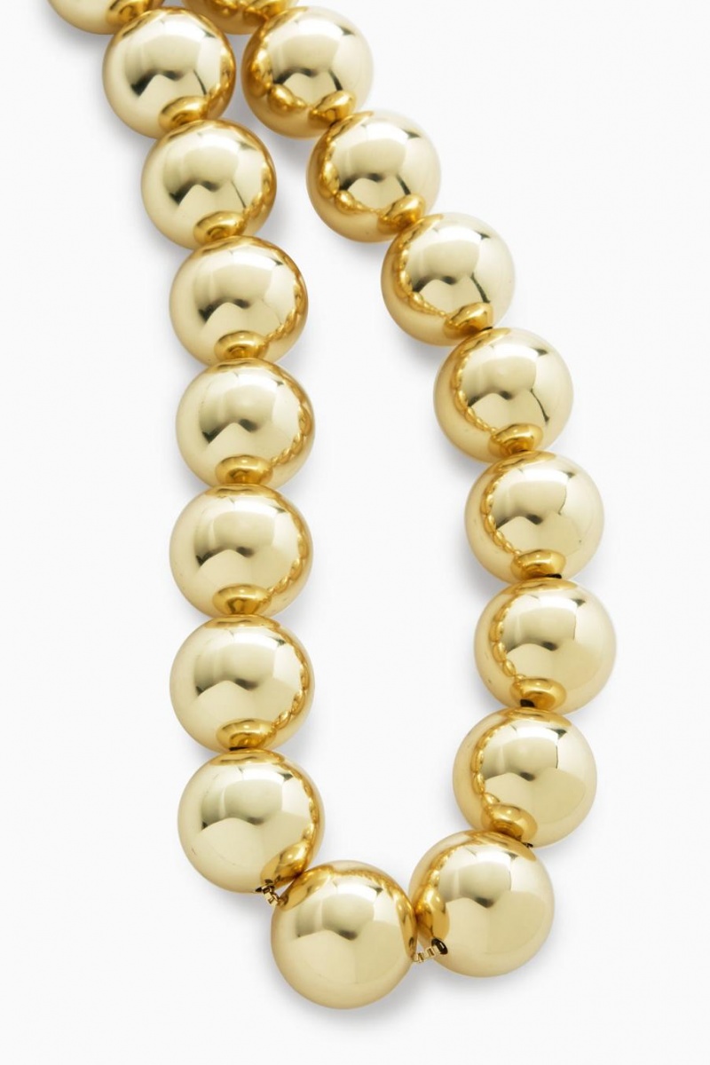 COS Vaskos Beaded Nyaklánc Női Arany | SIM-038527