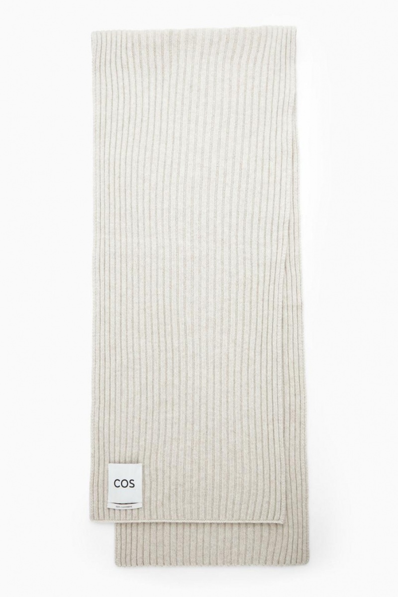 COS Vaskos Bordázott Pure Cashmere Sál Női Fehér | OKN-827460
