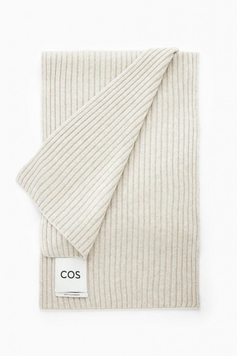 COS Vaskos Bordázott Pure Cashmere Sál Női Fehér | OKN-827460