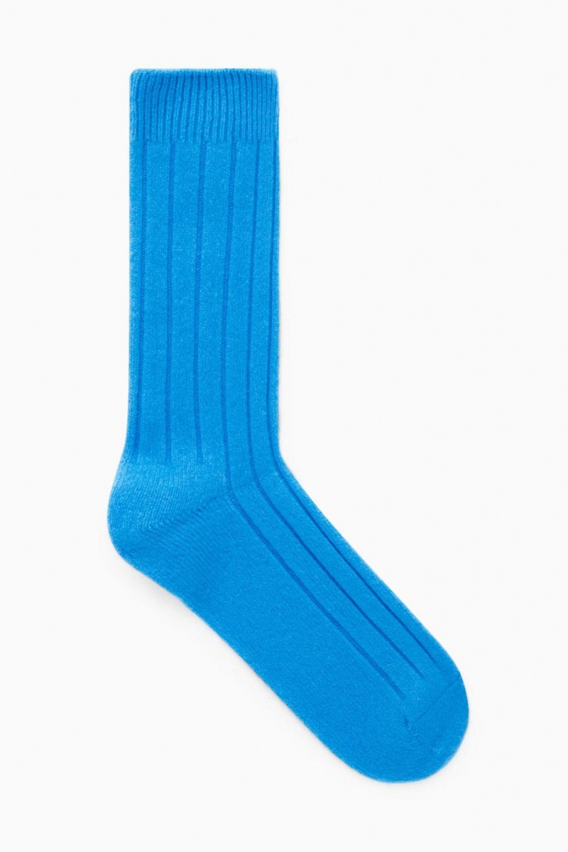 COS Vaskos Cashmere Zokni Férfi Világos Kék | NJS-094537