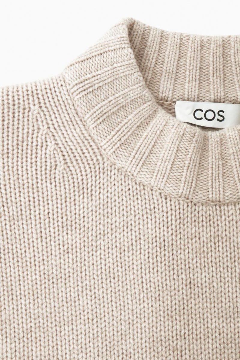 COS Vaskos Pure Cashmere Crew-neck Jumpers Női Krém | BYM-382964