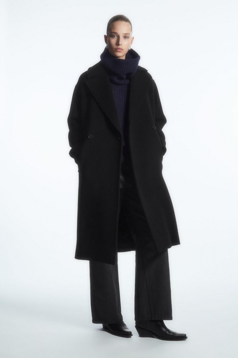 COS Vaskos Pure Cashmere Open-side Mellény Női Sötétkék | HXM-673258