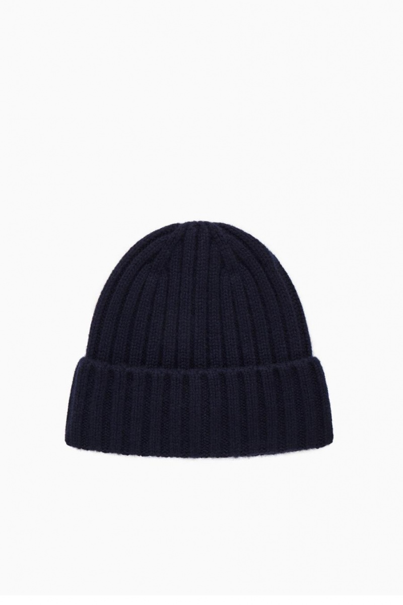 COS Vaskos Pure Cashmere Télisapka Férfi Sötétkék | BKX-093157