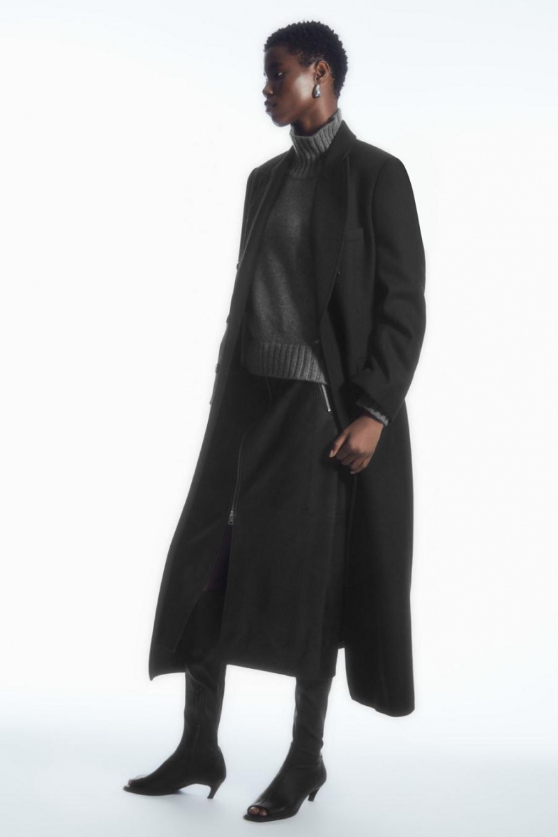 COS Vaskos Pure Cashmere Turtleneck Jumpers Női Sötétszürke | EKV-982047