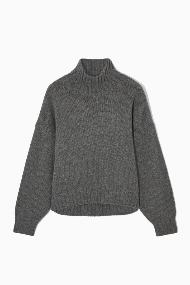 COS Vaskos Pure Cashmere Turtleneck Jumpers Női Sötétszürke | EKV-982047