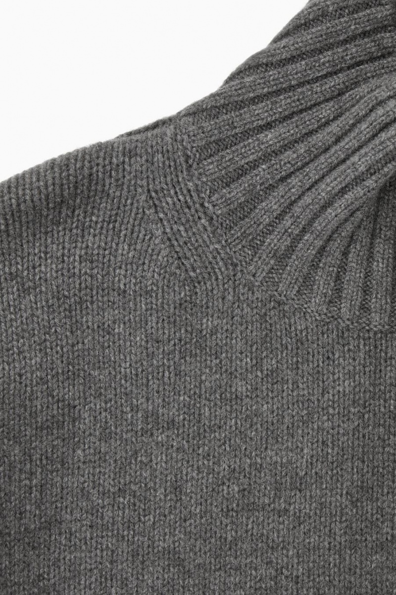 COS Vaskos Pure Cashmere Turtleneck Jumpers Női Sötétszürke | EKV-982047