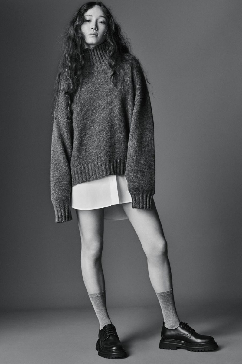 COS Vaskos Pure Cashmere Turtleneck Jumpers Női Sötétszürke | EKV-982047