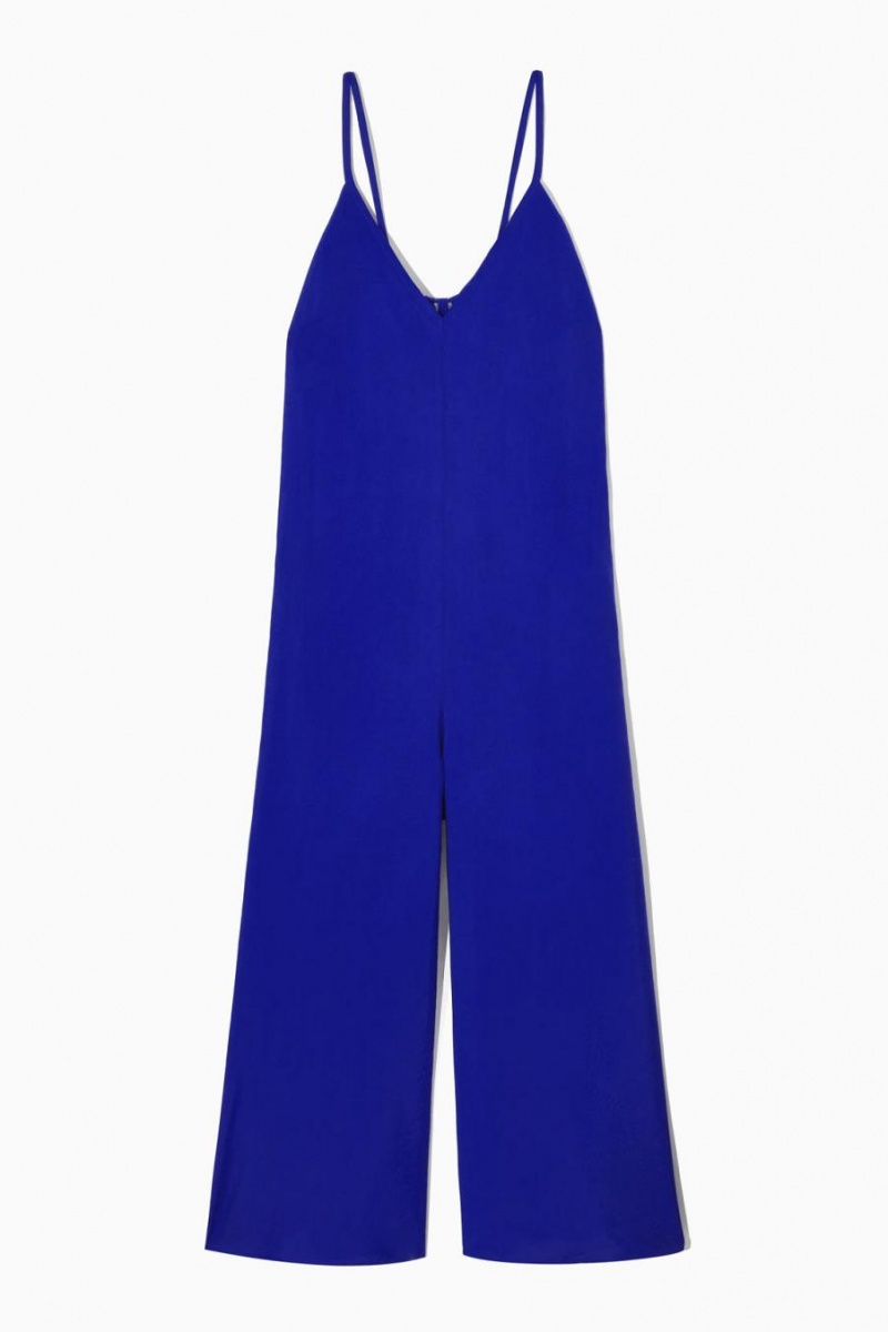 COS V-neck Széles Cipő-leg Jumpsuit Női Világos Kék | DLI-304158