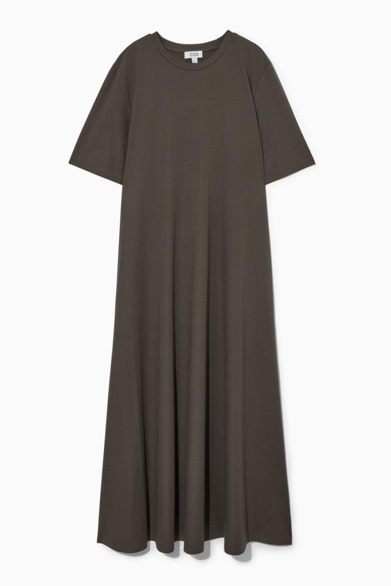 COS Voluminous Maxi T-shirt Ruha Női Barna | FMW-809426